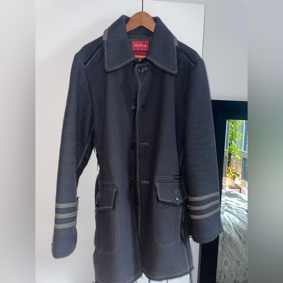 Firetrap Mens Military Style Pea Coat (M) - Picture 2 of 8